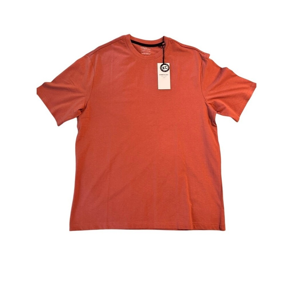 Kenneth Cole New York Mens Classic Fit Tee Burnt Red Cotton T-Shirt KT9S45BNRC L